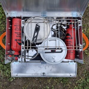 AURORAW Grate and holders for two stoves cooker box