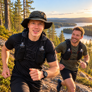 Juoksulenkki kahdestaan Survival-Petterin kanssa Keski-Suomessa